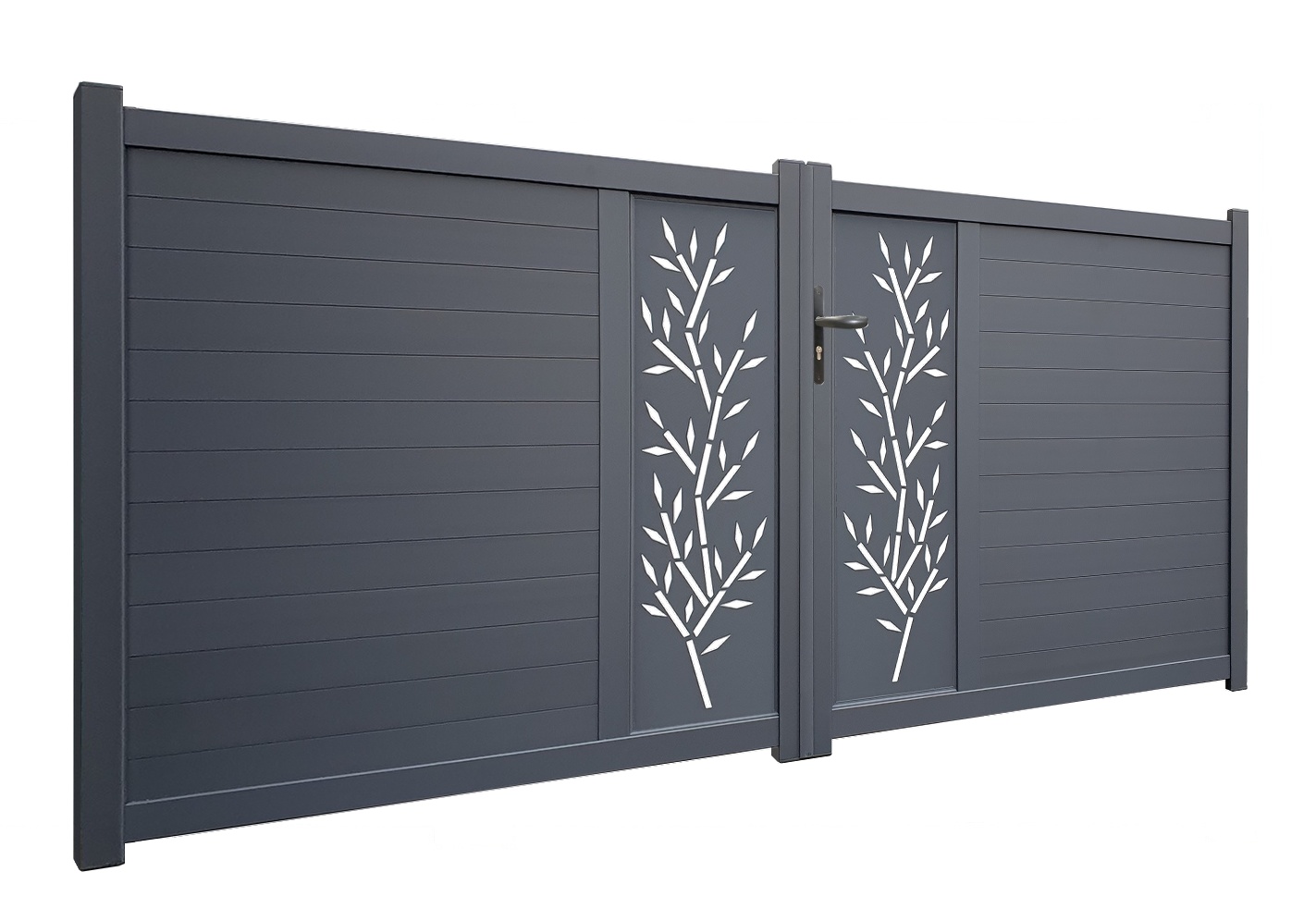 Portail aluminium battant