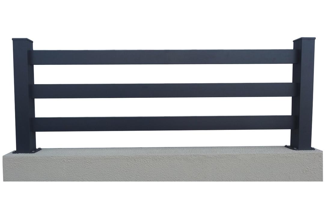 travée gris M05 clôture ajourée lames M05